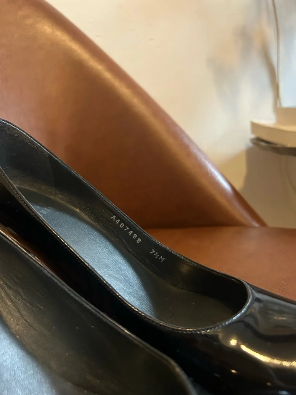 Stuart Weitzman Black Patent Leather Stiletto Pumps - Picture 3 of 3